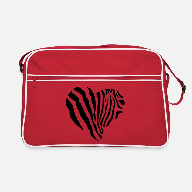Zebra Heart Retro Bag