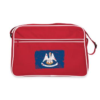 Louisiane Drapeau Vintage - Sac Retro - rouge/blanc - Devant