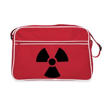 Radioactive Symbol - Retro Bag - red/white - Front