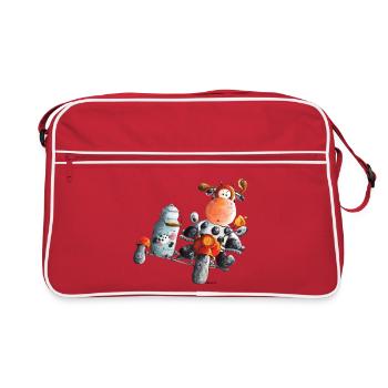 "Express Milk" - vache - moto - Sac Retro - rouge/blanc - Devant
