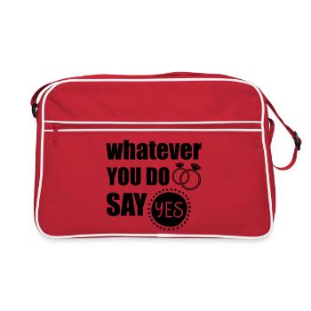 Demande en mariage - Sac Retro - rouge/blanc - Devant