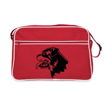 Rottweiler Kopf - Sac Retro - rouge/blanc - Devant