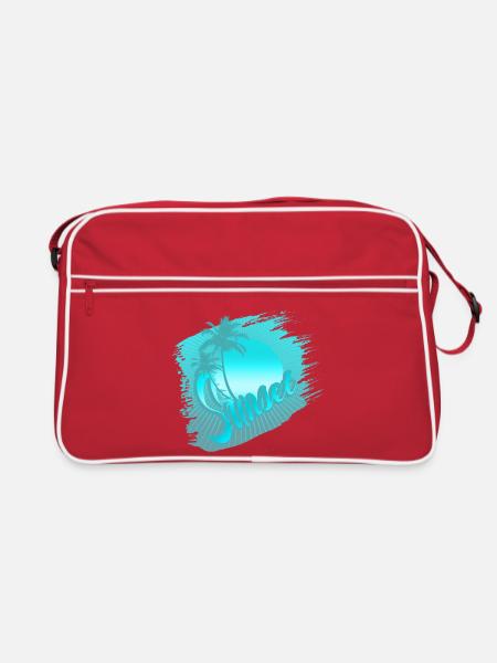 sunset blue - Sac Retro - rouge/blanc - Devant