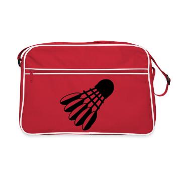 Logo de la navette de badminton avec ressorts - Sac Retro - rouge/blanc - Devant