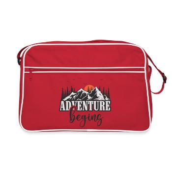 Adventure Begins - Retro Bag - red/white - Front
