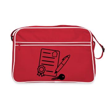 Sign house contract - Retro Bag - red/white - Front