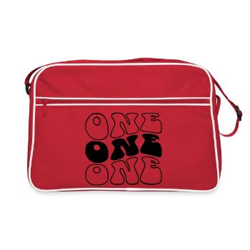 Ein 1. Geburtstag Kinder Jungen Mädchen 1 Jahr alt - Retro Tasche - Rot/Weiß - Vorne