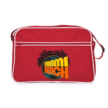 Miami Beach Retro Palms - Sac Retro - rouge/blanc - Devant