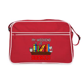 My weekend is booked Weekend is all booked - Retro Bag - red/white - Front
