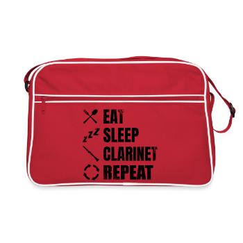 Routine quotidienne du clarinettiste - Sac Retro - rouge/blanc - Devant
