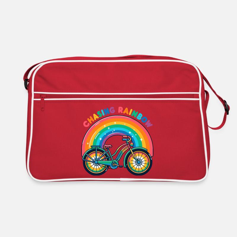 Conception de vélo Chasing Rainbow Sac Retro