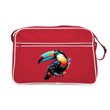 Tukan - Retro Tasche - Rot/Weiß - Vorne