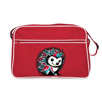 Igel - Retro Tasche - Rot/Weiß - Vorne