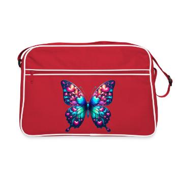 Coeur papillon coeurs petits coeurs - Sac Retro - rouge/blanc - Devant