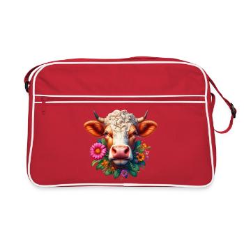 Fleurs de fleur de vache - Sac Retro - rouge/blanc - Devant