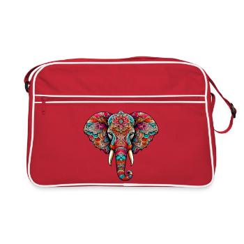 Éléphant - Sac Retro - rouge/blanc - Devant