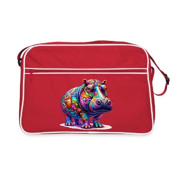 Hippopotame - Sac Retro - rouge/blanc - Devant