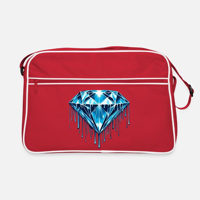 Diamant - Retro Tasche - Rot/Weiß