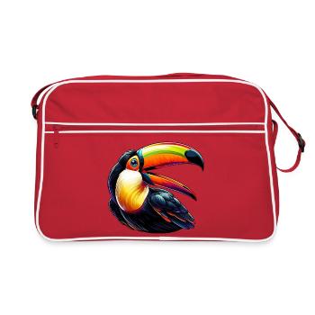 Tukan - Retro Tasche - Rot/Weiß - Vorne