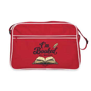 JE SUIS RÉSERVÉ TOUT LE WEEK-END - Sac Retro - rouge/blanc - Devant
