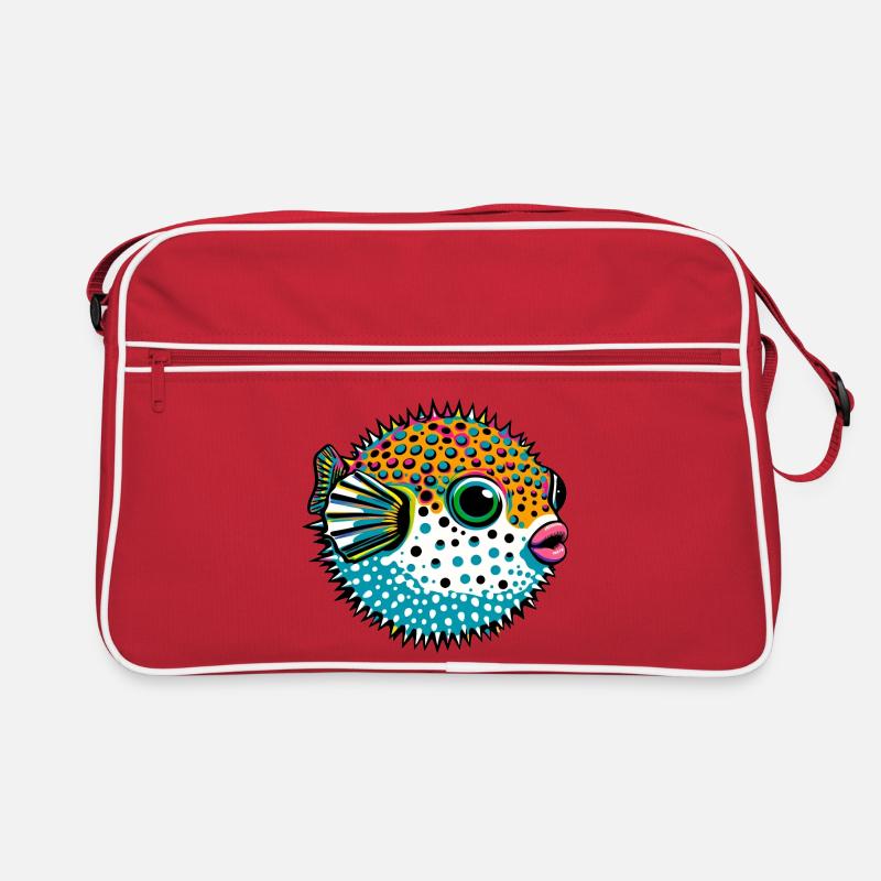 Kugelfisch Retro Tasche