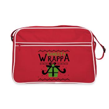 gangsta wrappa noël drôle de cadeau noël - Sac Retro - rouge/blanc - Devant