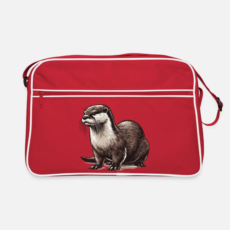 Loutre - Sac Retro - rouge/blanc
