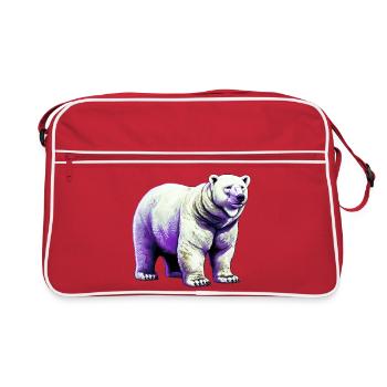 Ours polaire blanc - Sac Retro - rouge/blanc - Devant