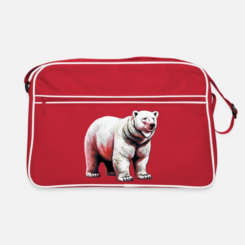 White polar bear Retro Bag