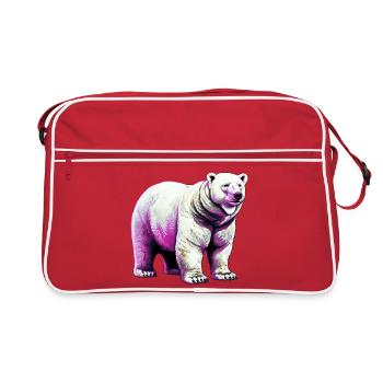Ours polaire blanc - Sac Retro - rouge/blanc - Devant