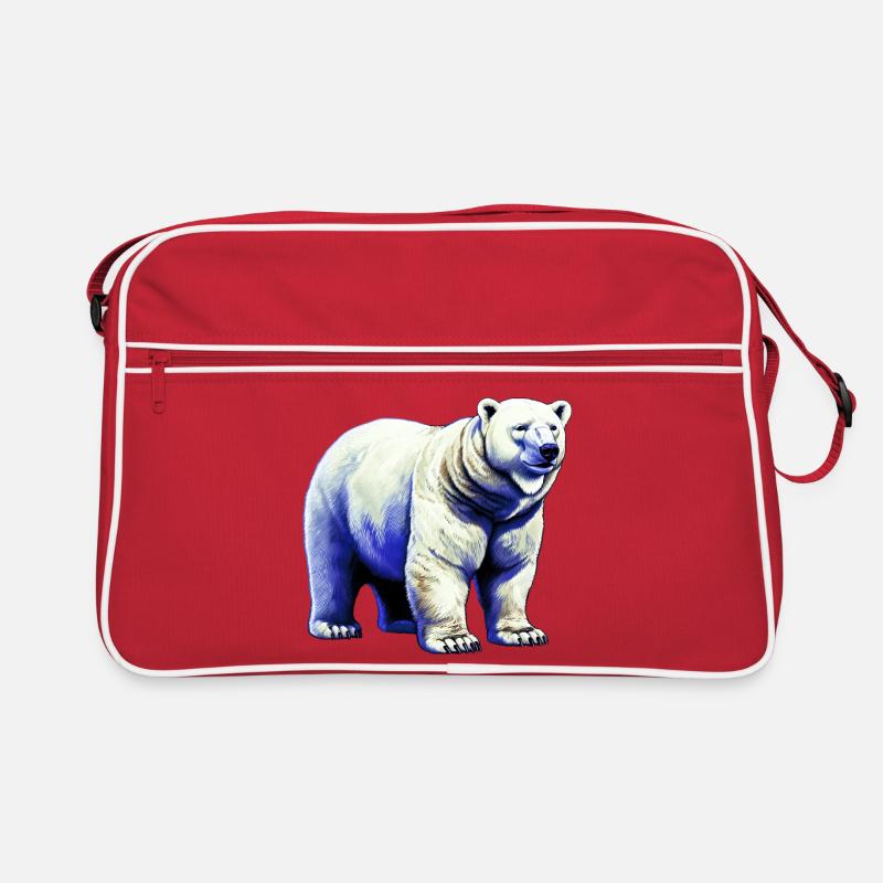 White polar bear Retro Bag