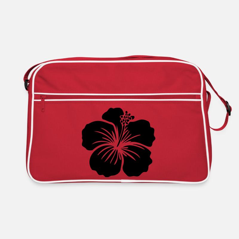 Hibiskus Blume – SVG Schwarz oder Weiß Icon Symbol Retro Tasche