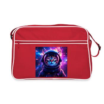 Chat de l’espace - Sac Retro - rouge/blanc - Devant