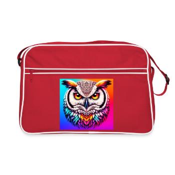 owl - Retro Bag - red/white - Front