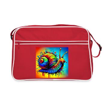 Escargot - Sac Retro - rouge/blanc - Devant