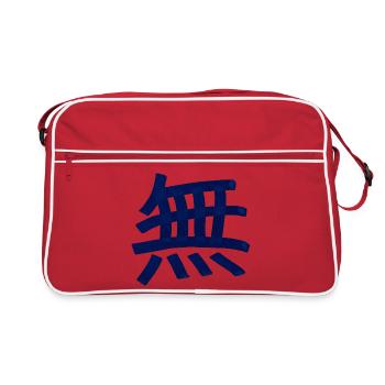Leere / Nichts (Chinesisches Schriftzeichen) - Retro Tasche - Rot/Weiß - Vorne