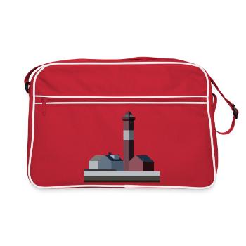 Phare d’étoile de mer stylisé - Sac Retro - rouge/blanc - Devant