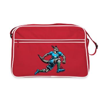 Football Kangaroo Attaquant Numéro 15 Équipe d’Australie - Sac Retro - rouge/blanc - Devant