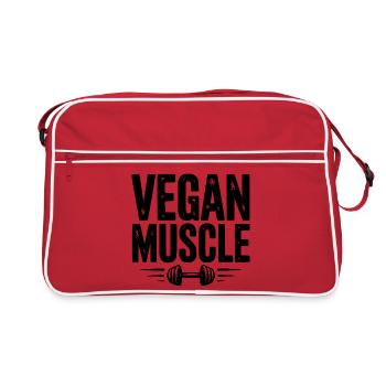 Vegan Muscle - Retro Bag - red/white - Front