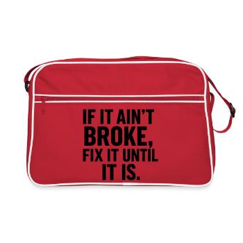 Craftsman sayings for do-it-yourselfers mechanics - Retro Bag - red/white - Front
