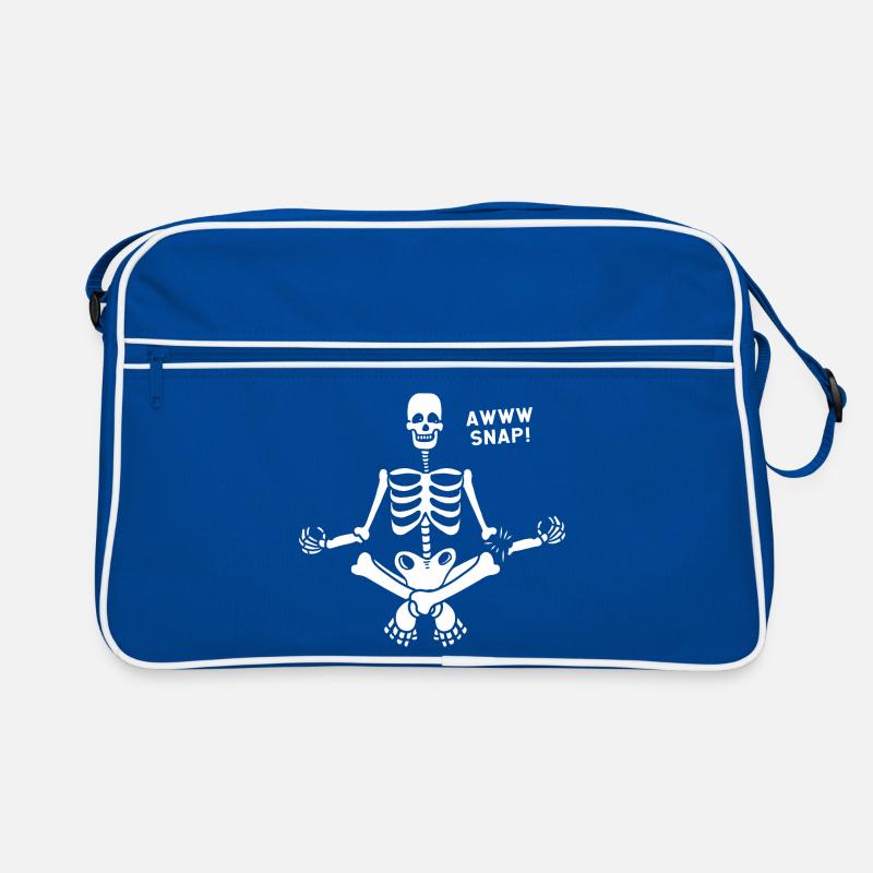 Knochenbruch Halloween Skelett Knochen Armbruch Retro Tasche