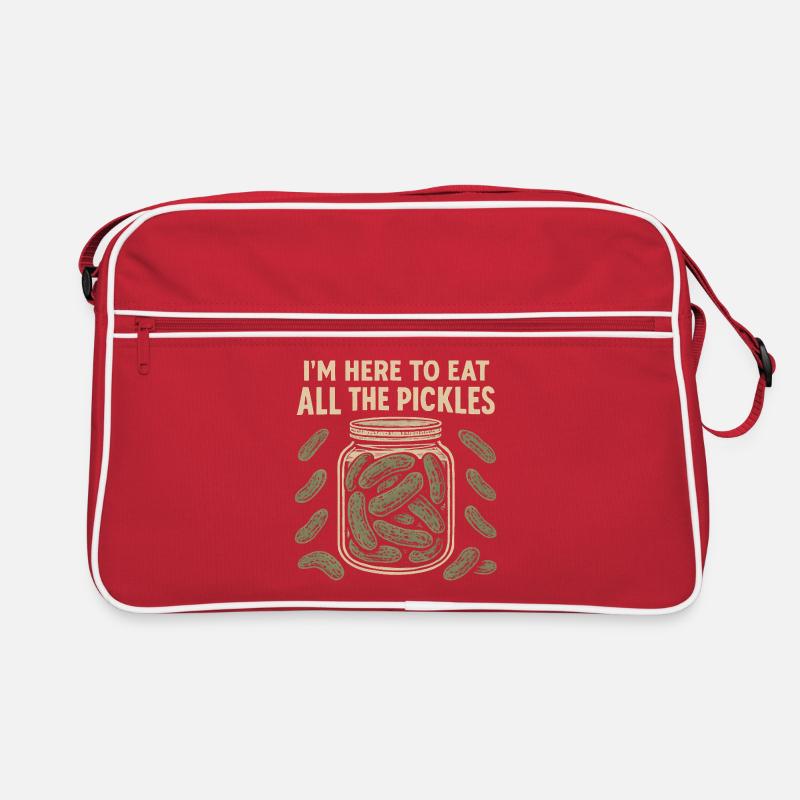 I'm here to eat all the cucumbers. Funny Gur Retro Bag