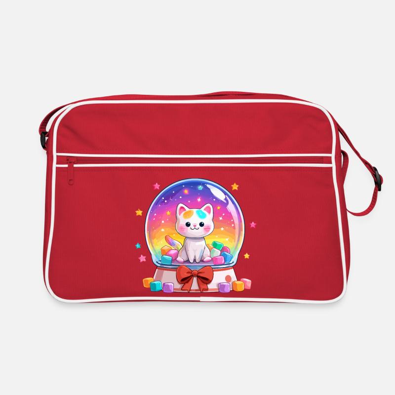 Boule à neige des chats arc-en-ciel Sac Retro