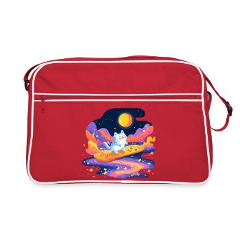 Cats on sugar stream - Retro Bag - red/white - Front
