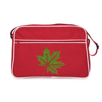 Érable feuillu / Feuille d’érable - Sac Retro - rouge/blanc - Devant
