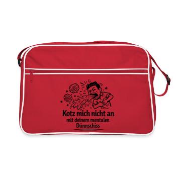 Mental thin shit vomiting - Retro Bag - red/white - Front