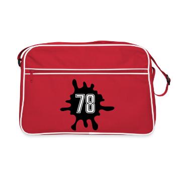 Blobs 78 Number - Retro Bag - red/white - Front