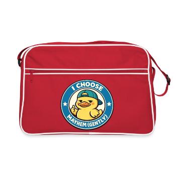 Je choisis le chaos doucement baisser - Sac Retro - rouge/blanc - Devant