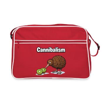 Cannibalism – The Kiwi with Humor | Funny comic - Retro Bag - red/white - Front