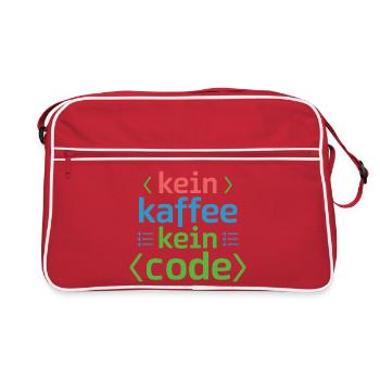 No Coffee No Code Programmer Computer Scientist - Retro Bag - red/white - Front